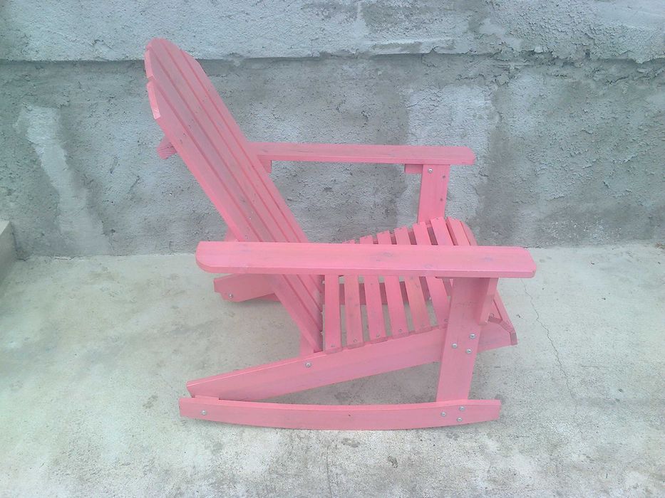 Scaun balansoar roz (tip Adirondack) lemn de brad