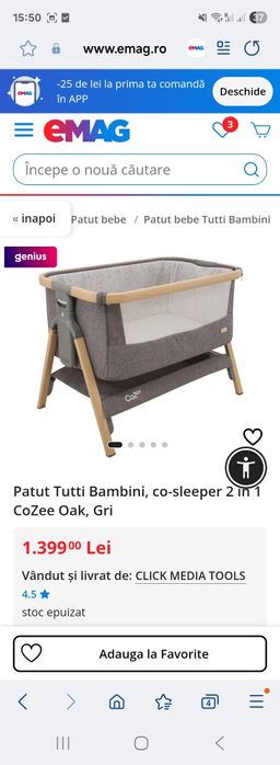 Patut cosleeper Tutti bambini