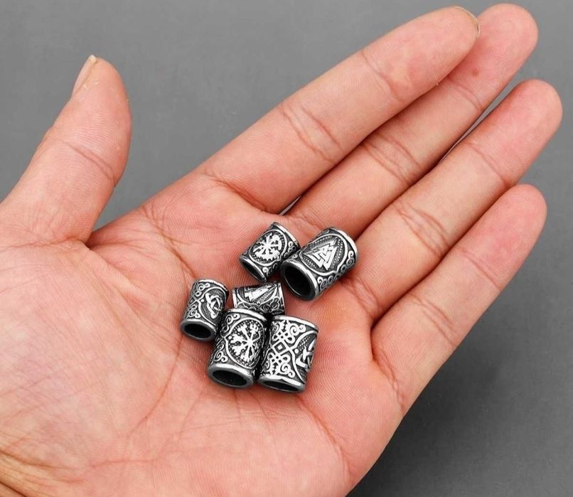 beads Inel barba par rune viking pentru celtic beard bead