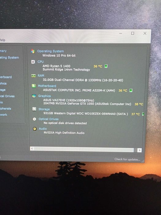 Van pc gaming - 32gb ram ddr4