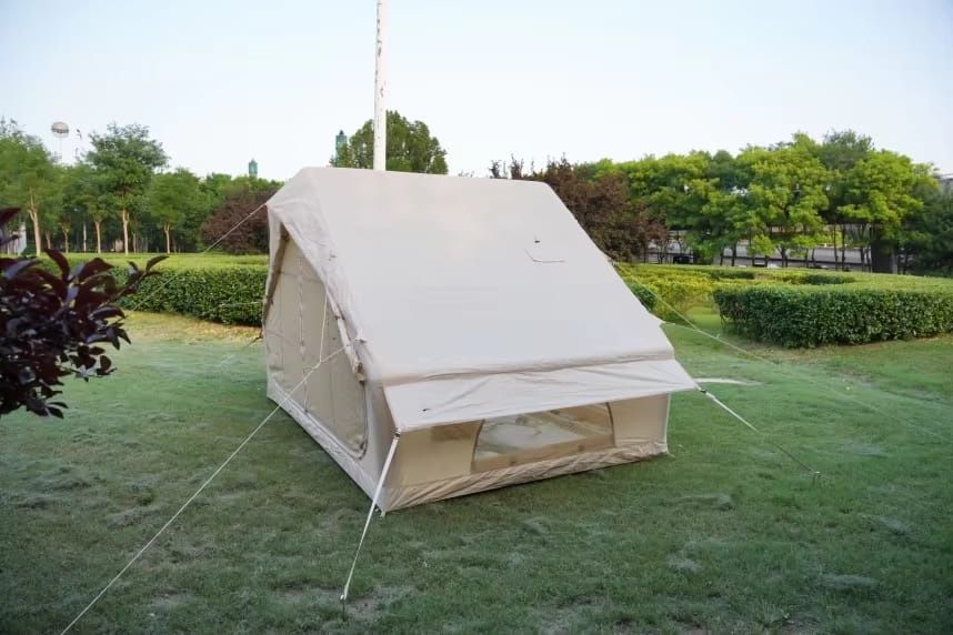 Cort Glamping Gonflabil 6mp 4 persoane Hot Tent Camping 4 anotimpuri