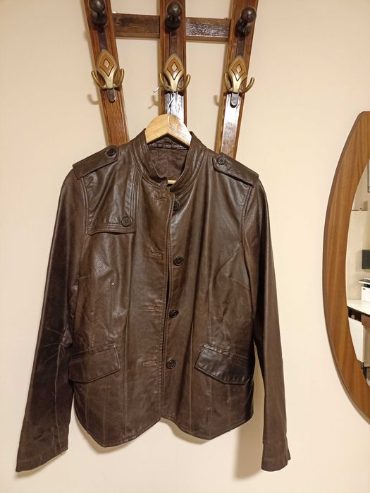 Дамско яке естествена кожа, намалена цена.