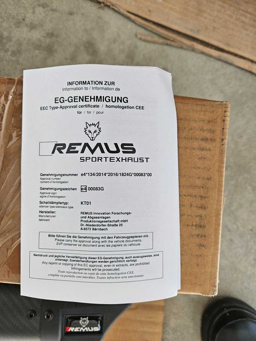 Оригинален ауспух Remus за KTM / Husqvarna