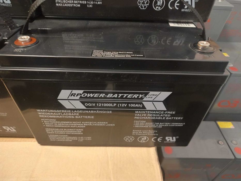 Acumulatori stationari AGM 65-100ah, baterii panou solar, UPS centrala