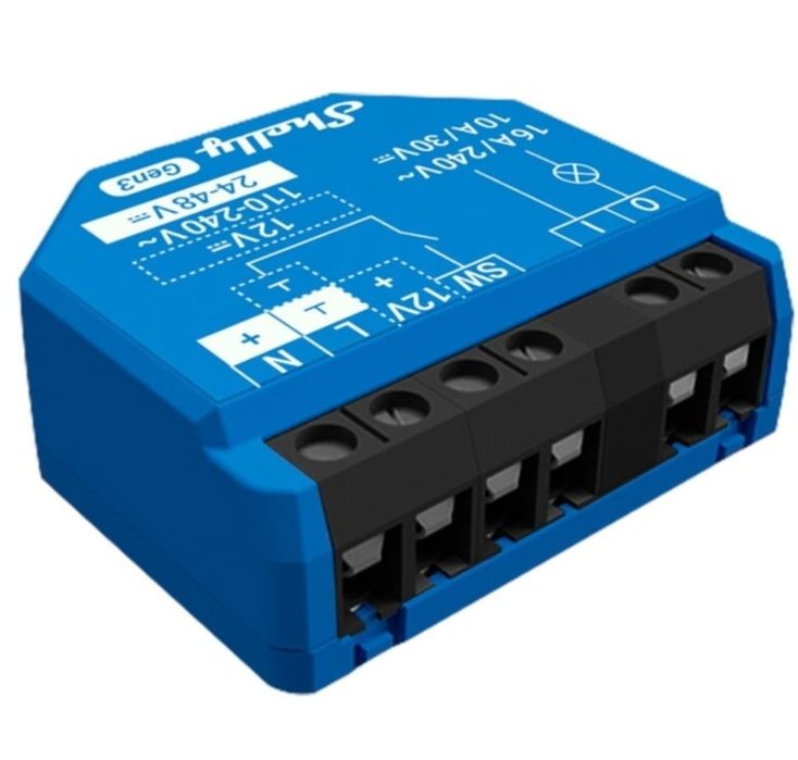 SHELLY PLUS 1 - Releu 1 canal, 16A, WIFI, BLUETOOTH