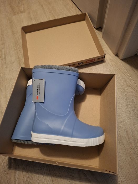 Cizme ploaie GOKIDS + Inserție lână 29