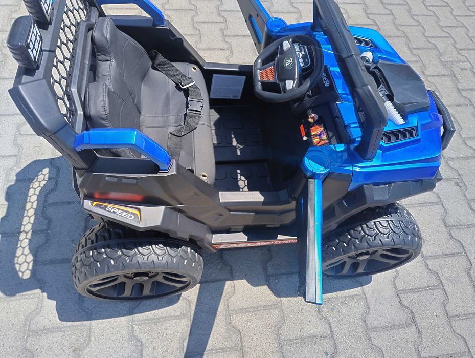 F1 Двуместен акумулаторен джип DUST син