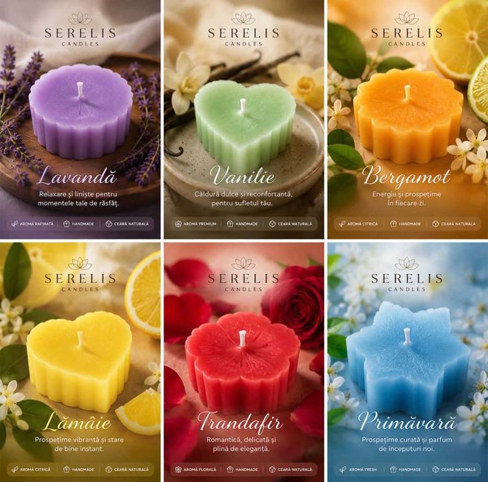 Lumânări parfumate handmade din ceară naturală – Cadoul perfect