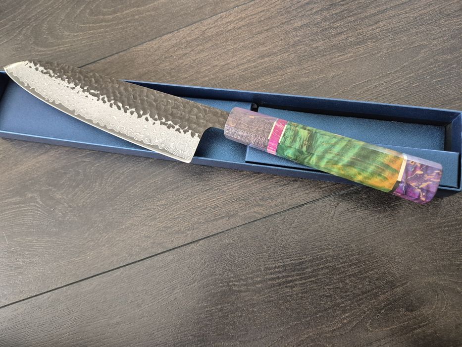 Кухненски Нож от ДАМАСКА СТОМАНА
