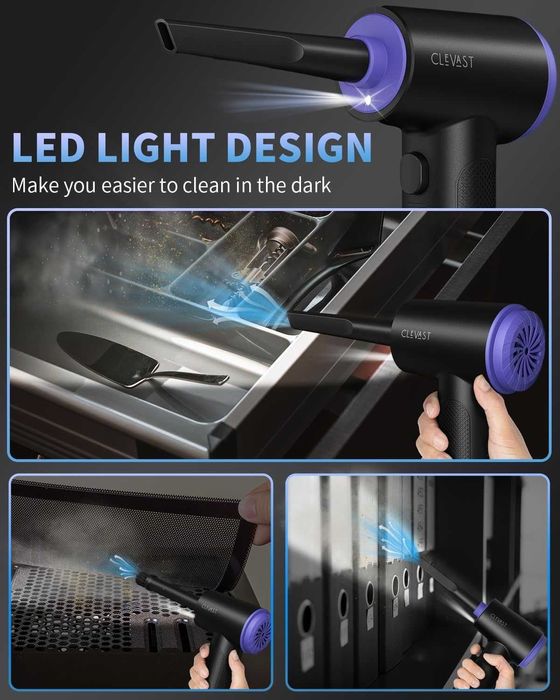 НОВА! Електрическа прахосмукачка с компресиран въздух 3-в-1 – безжична