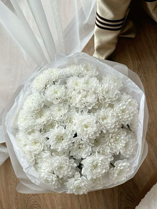 Цветы свежие красивые белые