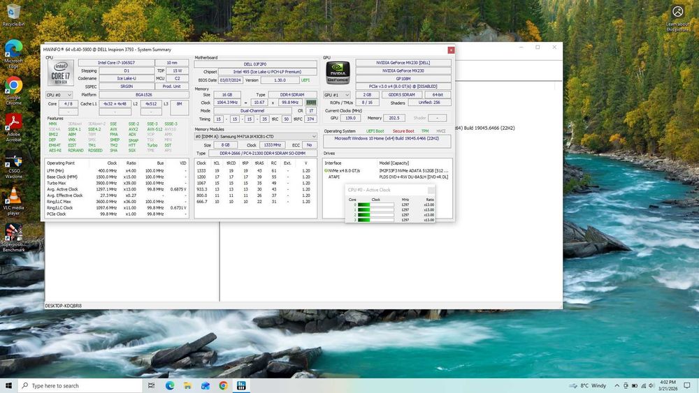 Dell Inspiron 3793/I7 gen 10/16 Gb/Video Dedicat/17.3 inchi/Stare buna