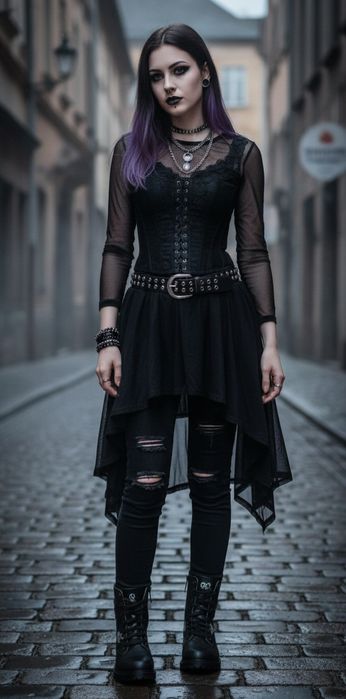Ghete Muyters din piele naturala Punk Rock Goth Alternative mărimea 38