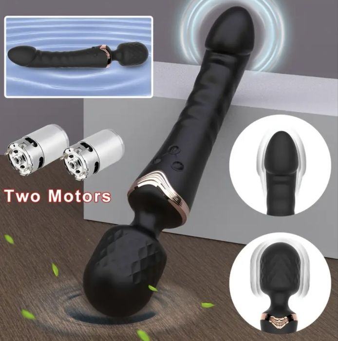 Черен масажор за тяло с зарядно