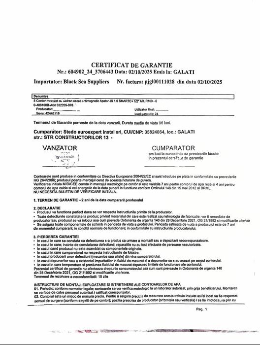 Apometre apartament  clasa CC