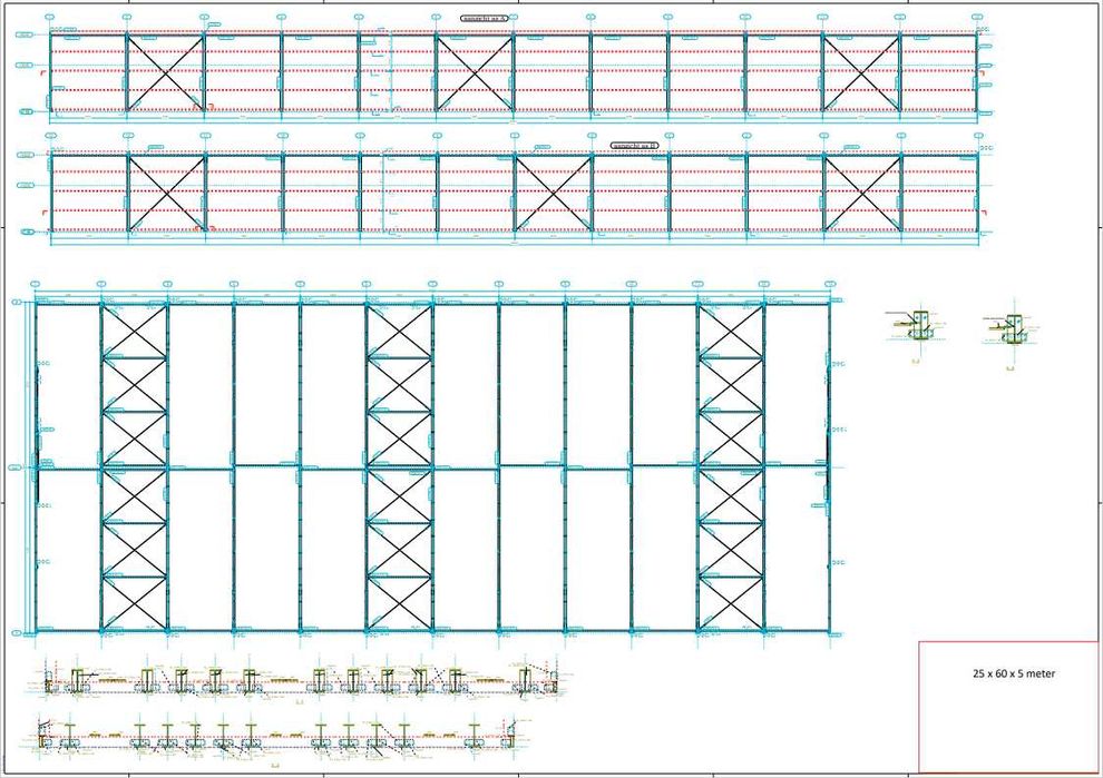Structura de hala industriala 1500mp