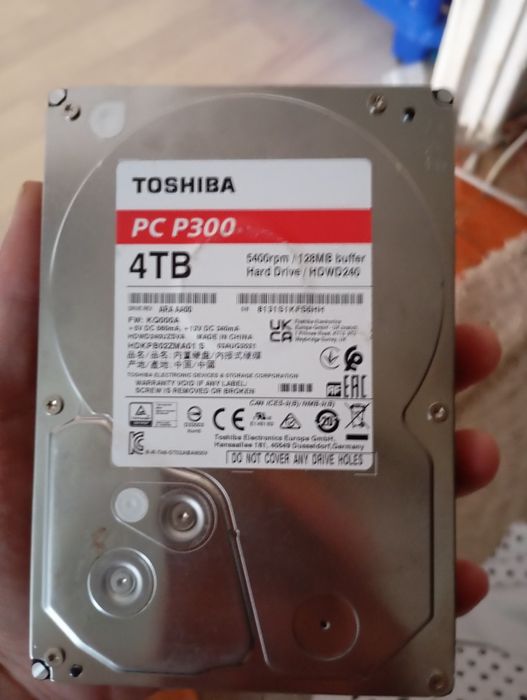 Жёсткий диск 4 Тб. Тошиба
