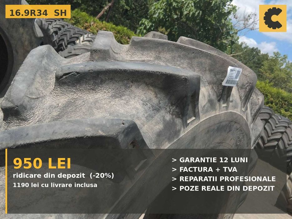 Cauciucuri 16.9R34 420/85R34 Dunlop Anvelope Tractor SH IEFTIN