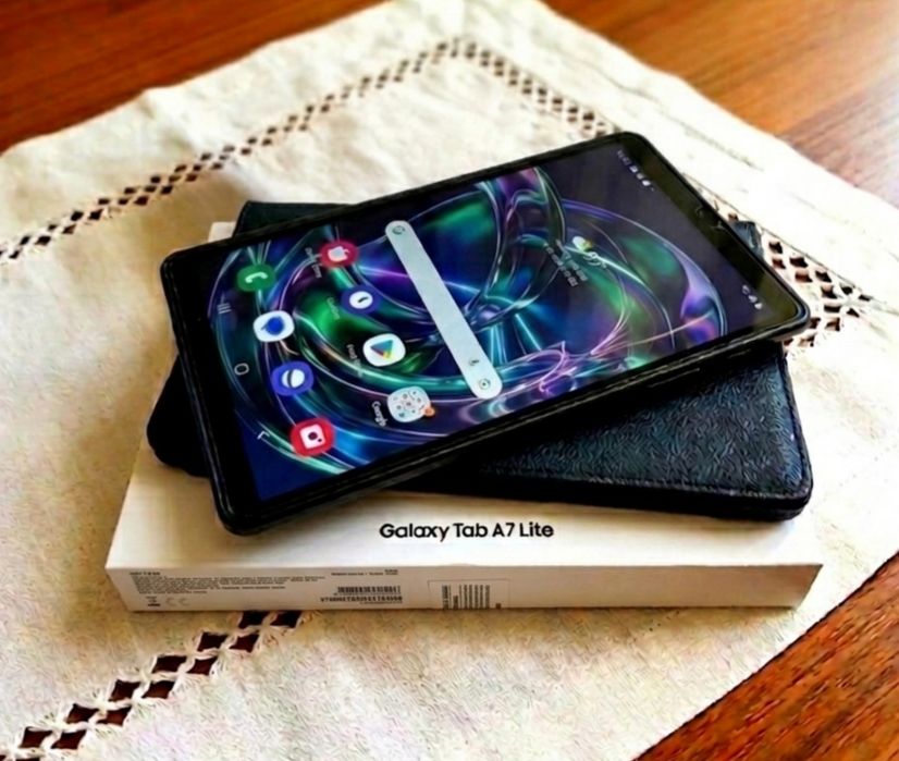 Tabletă Samsung Galaxy Tab A7 / 4G / Android 14 - Aspect ca nou (Cutie, Husă, 2 Folii de sticlă, nou)