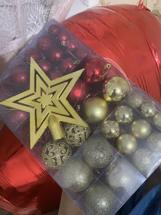 Шары на ёлку, 100 штук