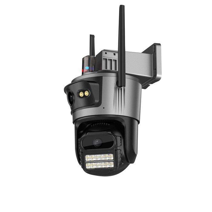 TQ11-4G ICSee Двойна безжична соларна камера 12MP+12MP 3.6мм IP66