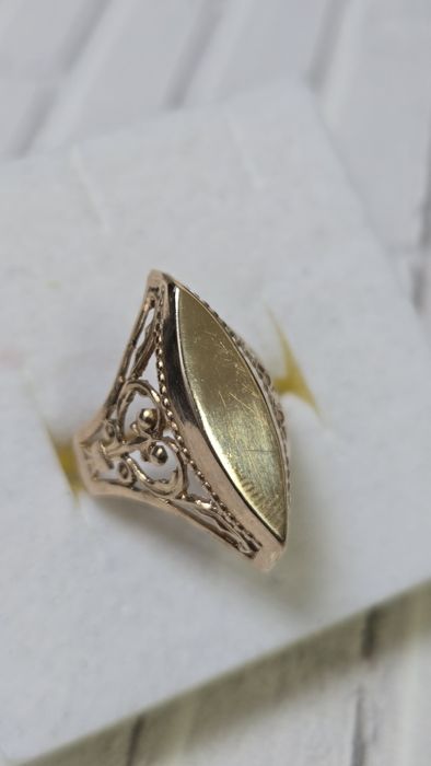 Кольцо золотое из красного золота