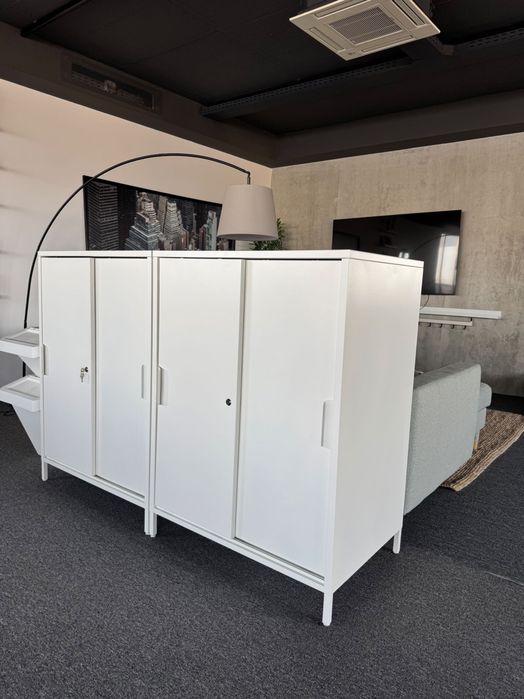 Corp cu uşi glisante, alb, 80x55x110 cm Trotten Ikea Mobilier Acasa Birou Depozitare