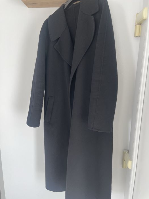 Palton negru cu lana Zara Xs