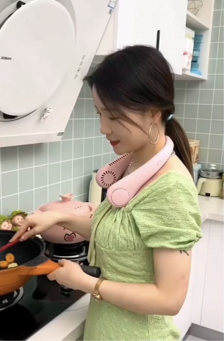 Подвесной портативный вентилятор нашейный