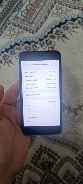Apple Iphone 8 Plus 64GB Black Original Flagman Igravoy Holati Ideal