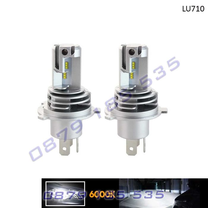 Компактни LED крушки H4 6000K без вентилатор лед светлини фар кола