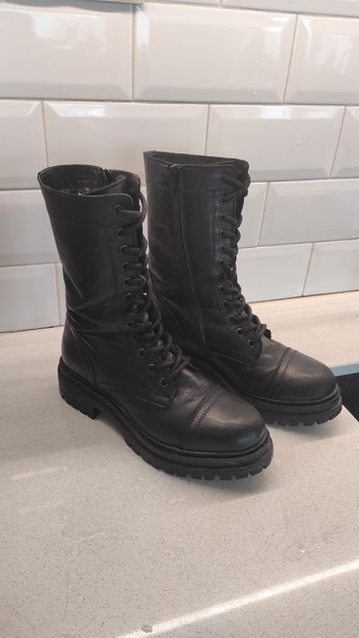 Ежедневни боти естествена кожа черни 37