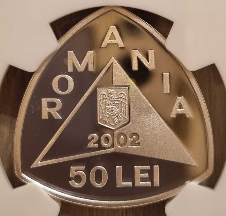 Set 3 monede 50 lei argint BNR Rezervatii si parcuri nat gradate NGC