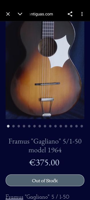 Framus Gagliano chitara