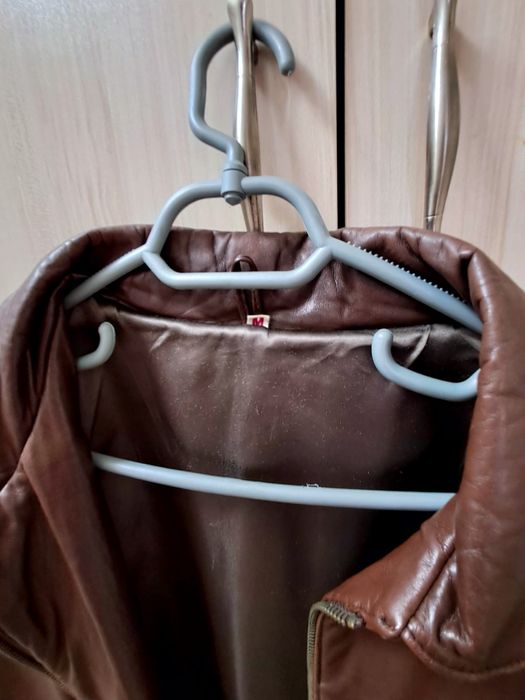 Кожено яке, мъжко, М, ест.кожа