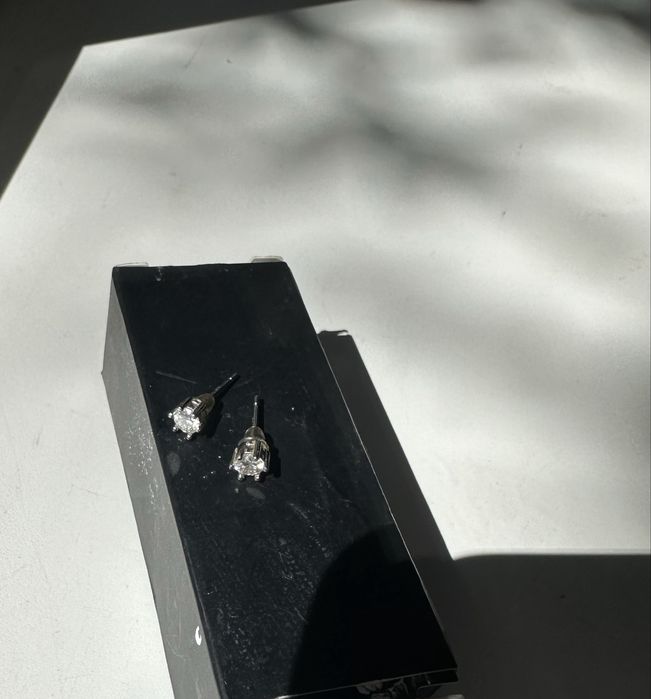 Серьги Муассанит 4 мм