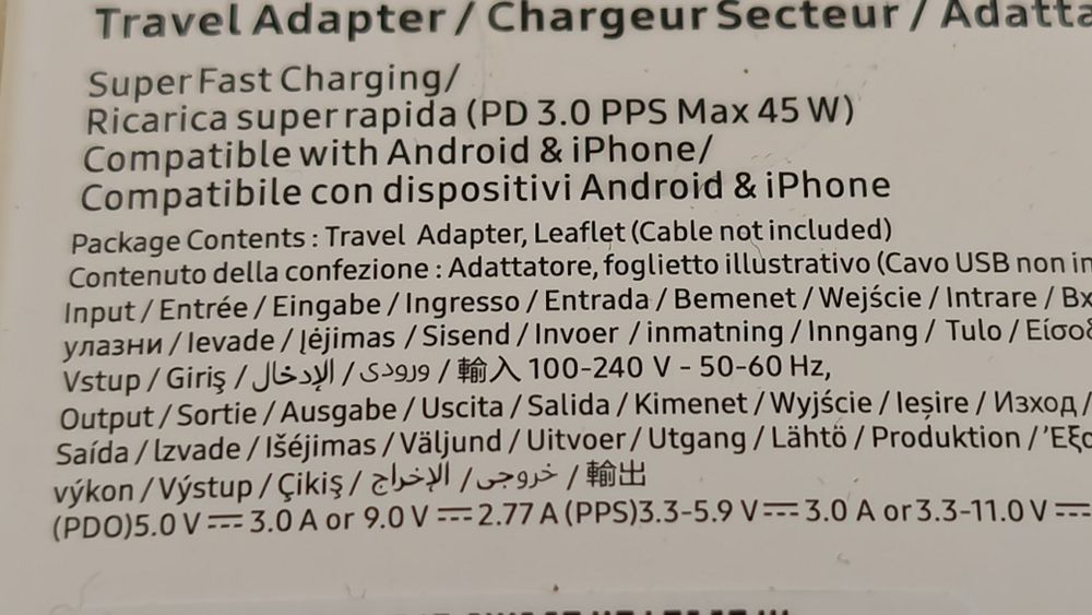 Încărcător Samsung 45w super fast charge 2.0 s25,s24,s23,s22,A54,A54