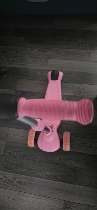 Trotineta pentru copii, pliabila, cu lumini LED, Kidwell, cu 3 roti, roz