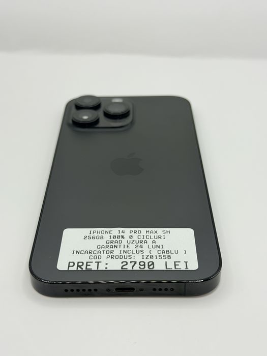 Iphone 14 Pro Max 256GB Negru 100% Garantie Rate BuyBack - zonemag.ro