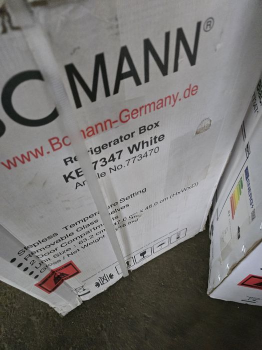 Нов хладилник 58L Bomann KB 7347 Черен/бял