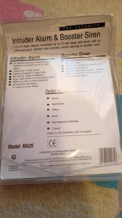 Alarmă de apartament cu baterii