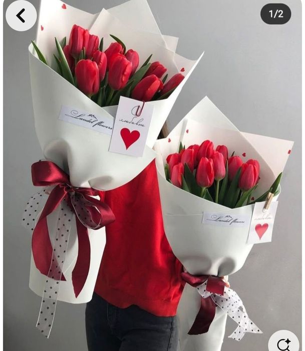 Тюльпаны к 8 марта и 14 февраля.