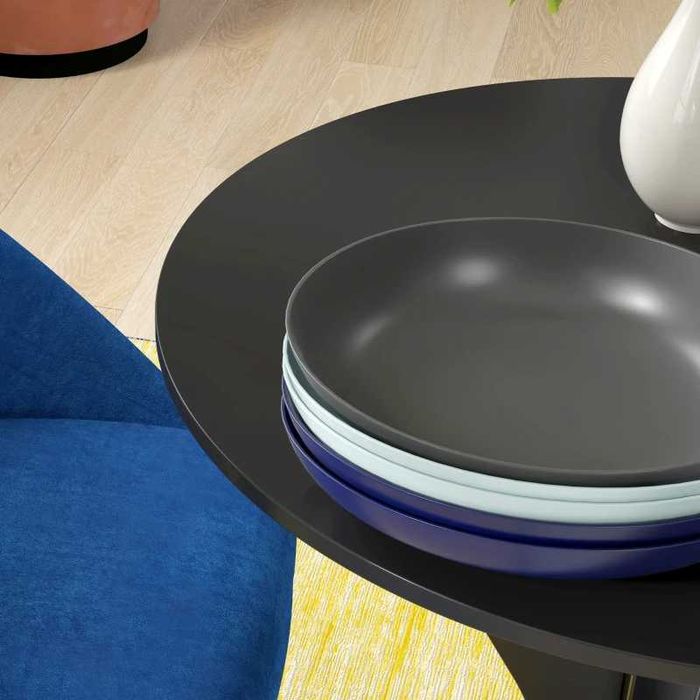 HOMCOM Трапезна  Кухненска маса, Кръгла маса, 78 см x 78 см x 75 см