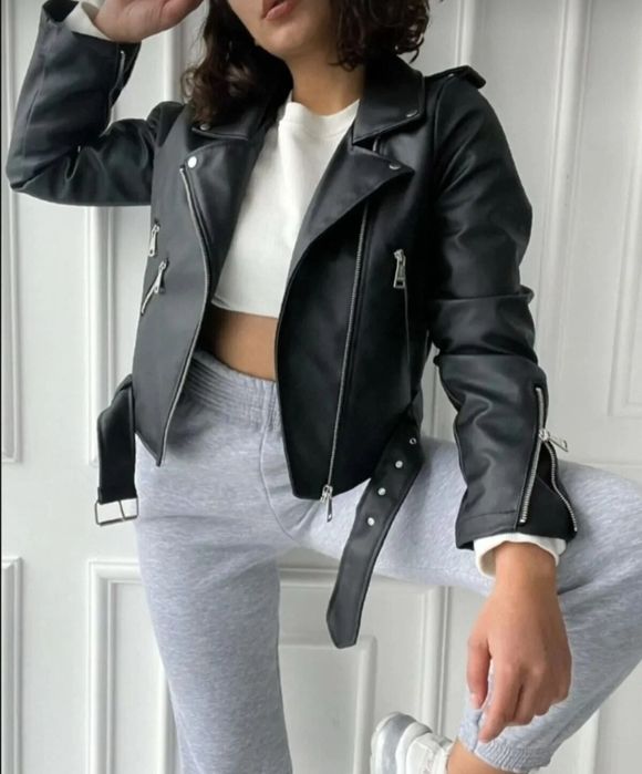 Кожено яке размер М