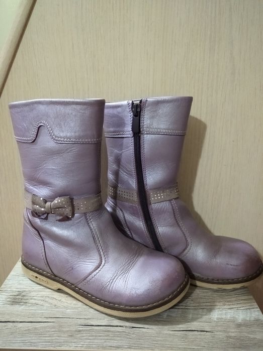 Турецкие кожаные демисезонные сапоги продам