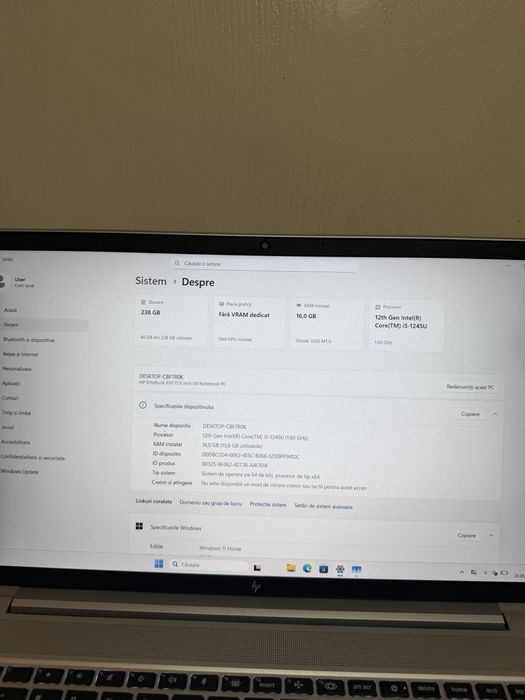 Hp EliteBook 650 G9 i5-1245U 16GB 256GB W11