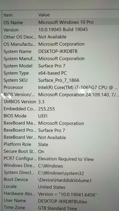 Microsoft Surface Pro 7, i7, 16 gb RAM, 256 SSD, tastatura, UAG