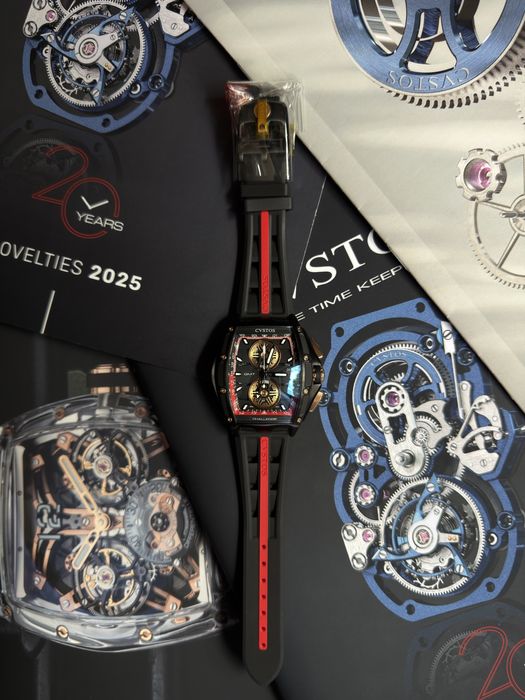 Cvstos Challenge Chrono GMT Black Steel / Red Dial – Limited Edition – 45mm – 2026 – Пълен комплект