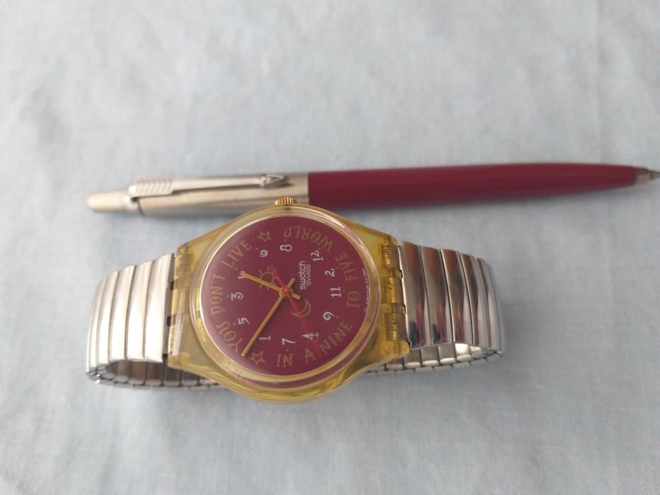 Set ceas Swatch si pix Parker