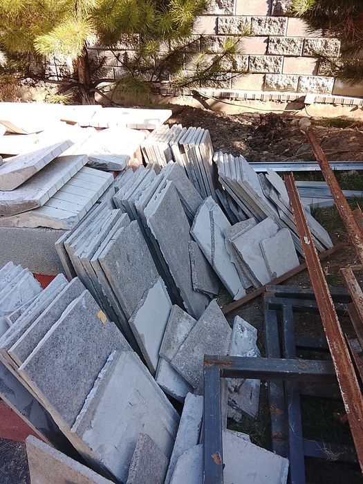 Травертин и гранит б/у